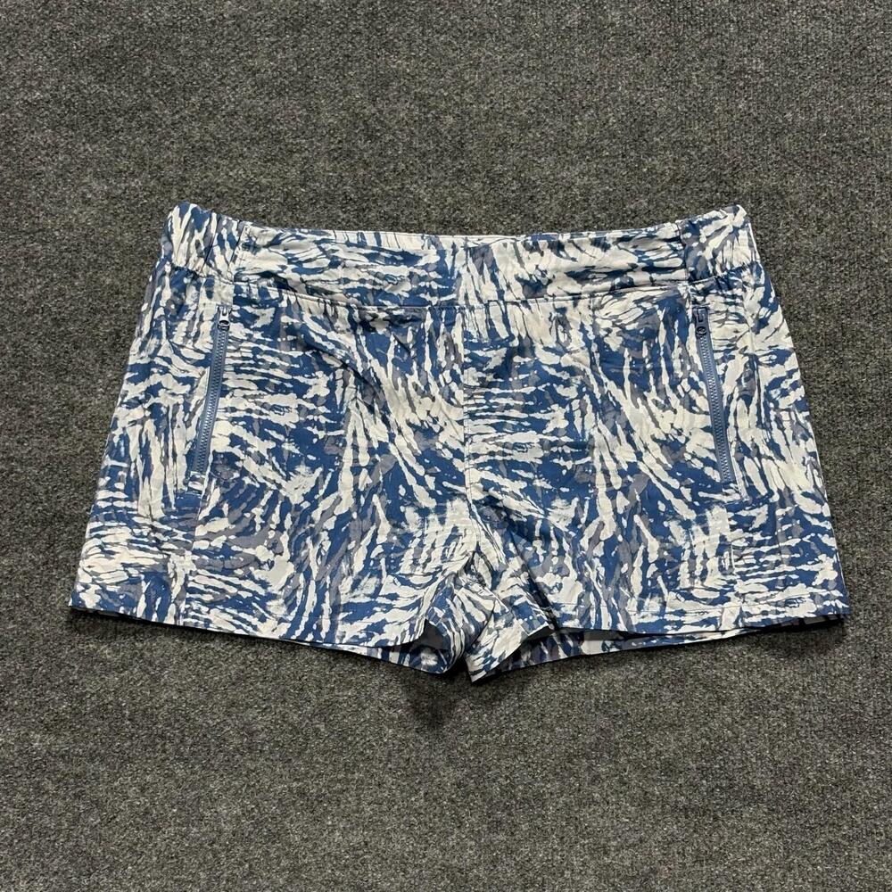 Reel Legends Swim Shorts Womens L Blue Tie Dye Quick Dry Lined Pockets